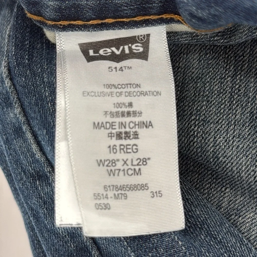 Levi's Blue 514 Straight Jeans Classic Style